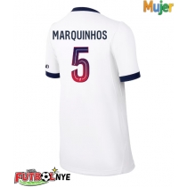 Camiseta Paris Saint-Germain Marquinhos #5 Visitante Equipación para mujer 2026-27 manga corta